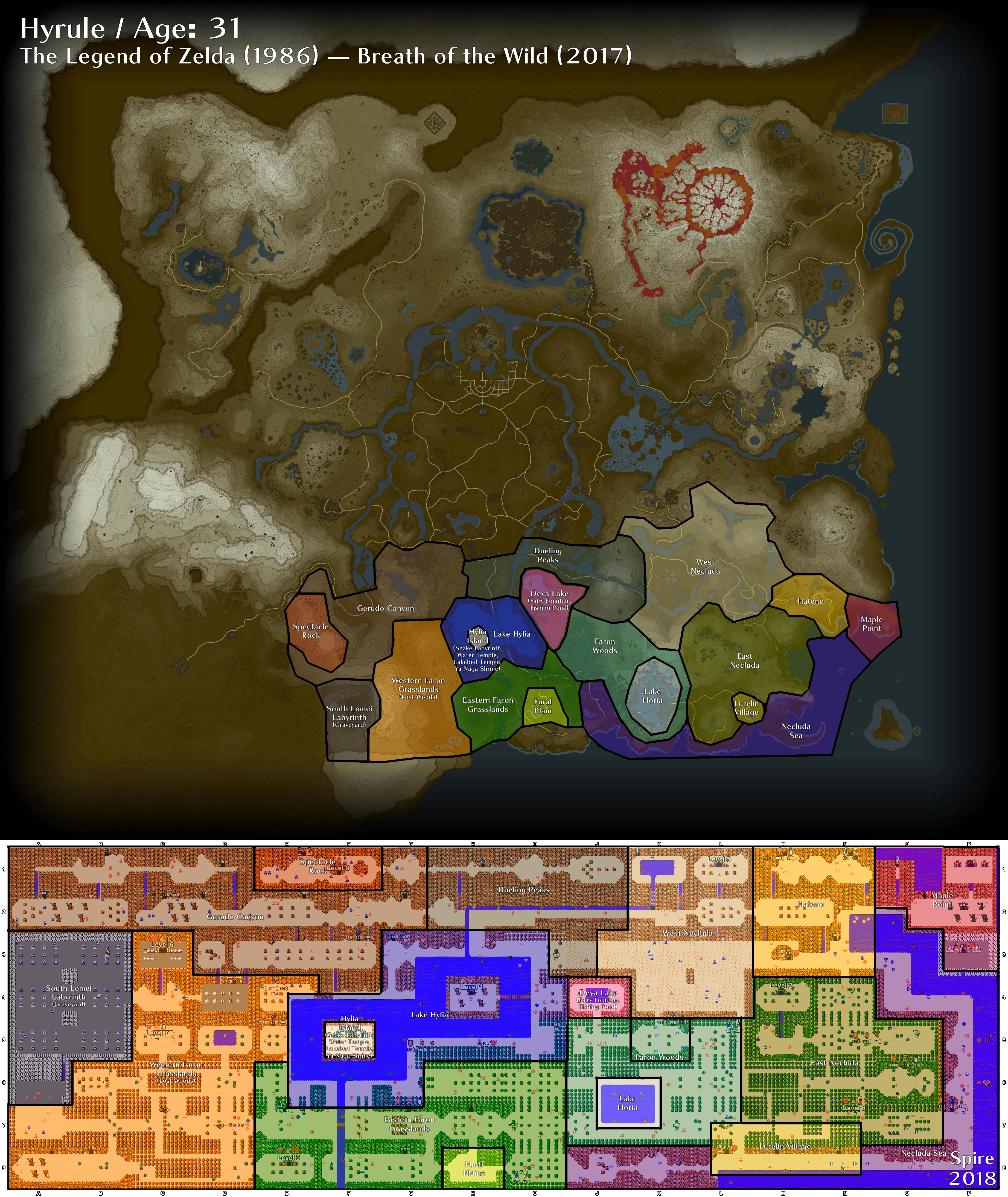 Zelda: Breath of the Wild Fair Map Comparison : r/gaming